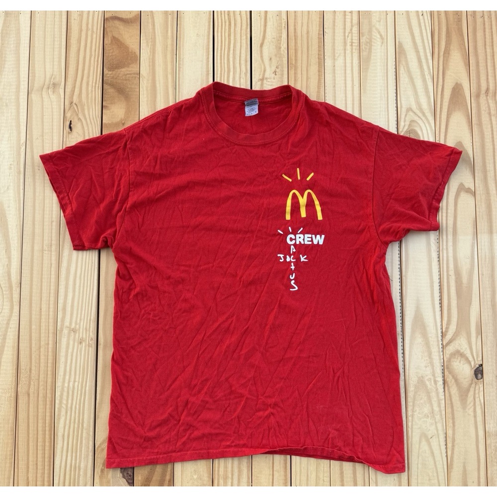 Travis Scott‎ x McDonalds Crew Cactus Jack Shirt Size Large